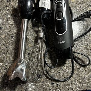 Braun Black Hand Blender with Whisk Attachment